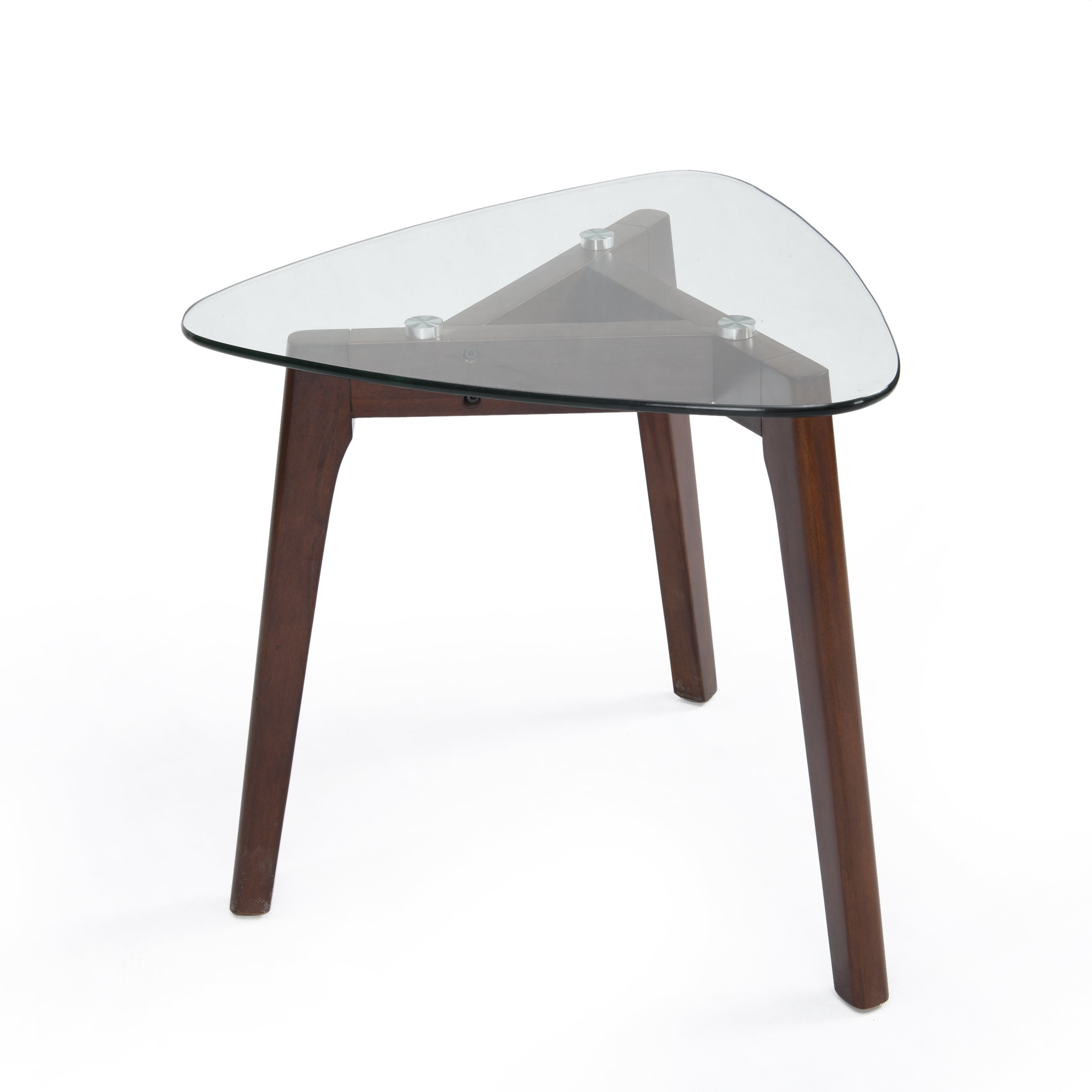 Mosier Mid-Century Modern End Table with Glass Top