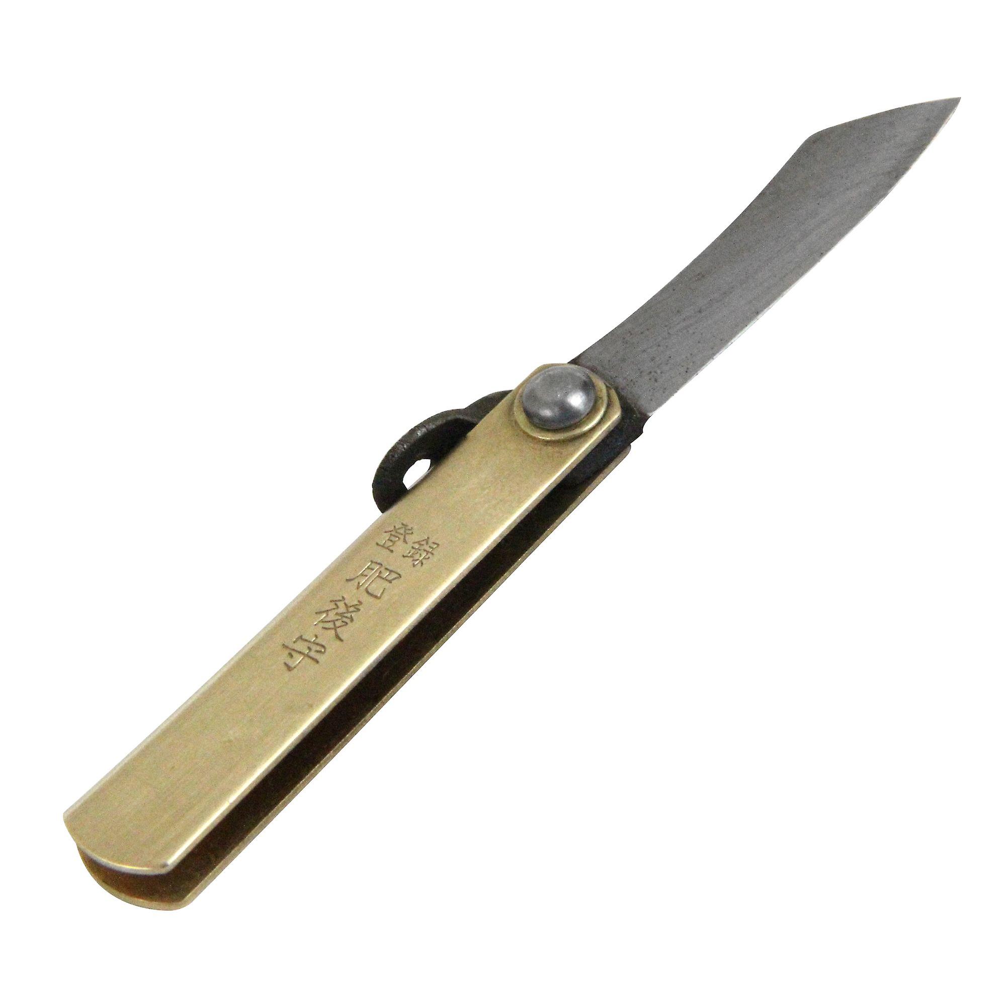 Higonokami Japanese Folding Knife 35mm SK Steel Blade Penknife with Carry Case， for Wood Carving， Whittling， and General Use