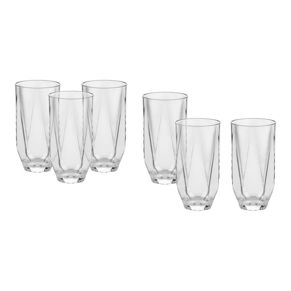 Home Decorators Collection Classic Tall Acrylic Drink Tumblers - 22 oz. (Set of 6) PPMJM220JCLR