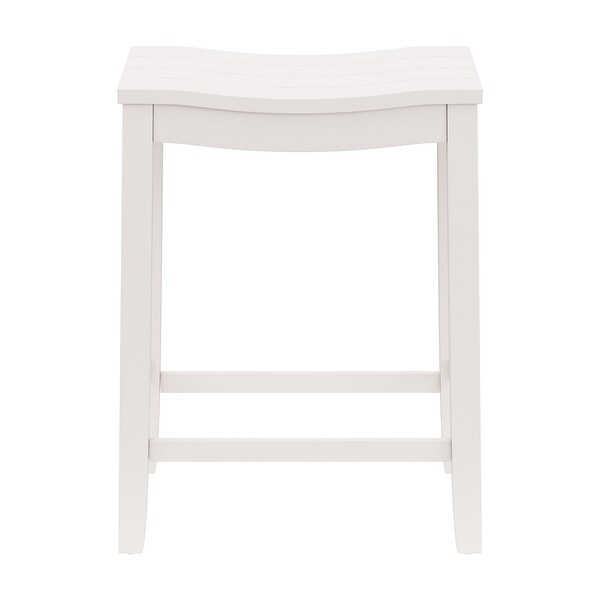 Hillsdale Fiddler Wood Backless Counter Height Stool， White