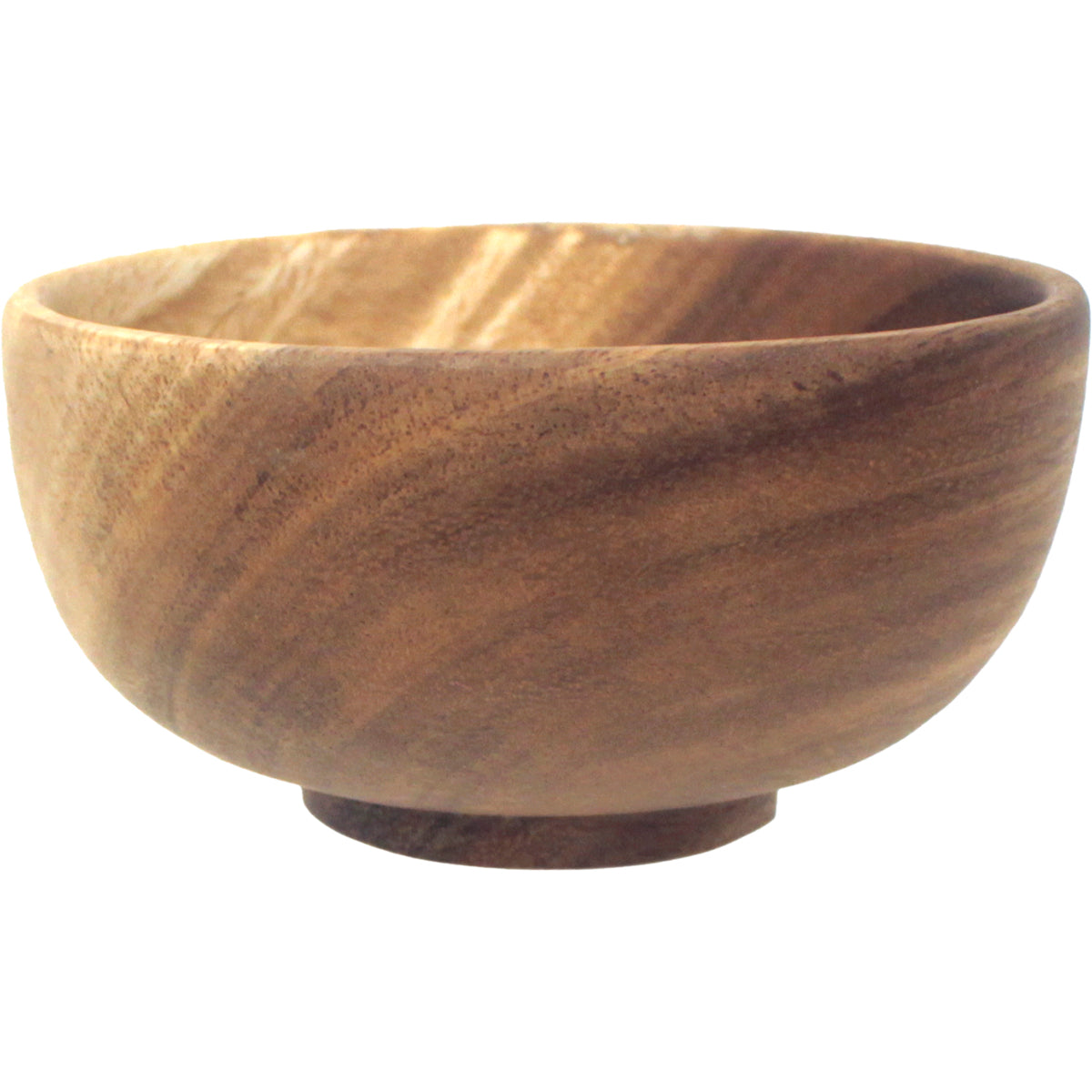 Island Imports Acacia Wood 2.5x5 Round Rice Bowl