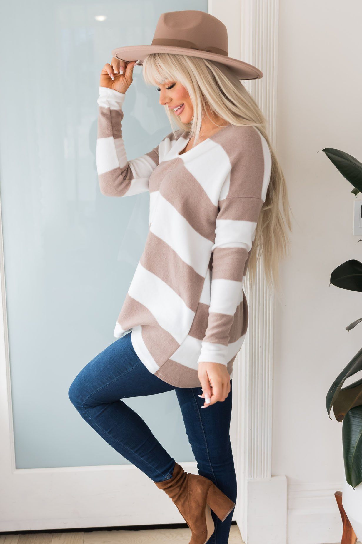 Spring Anticipation Modest Sweater Blouse