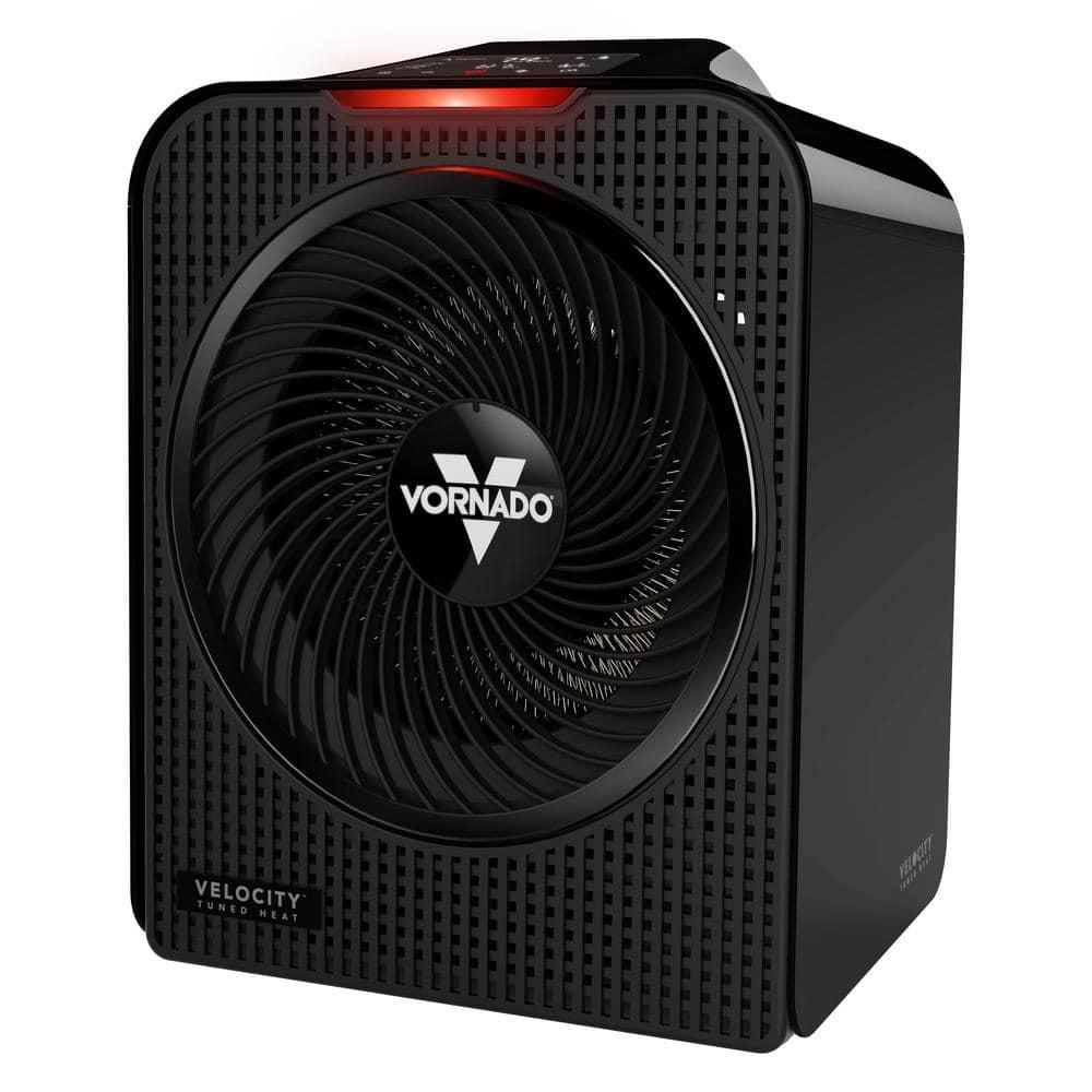 Vornado Forced Air Velocity 5 Whole Room 1500Watt 5118 BTU Electric Space Fan Electric Heater Furnace Black