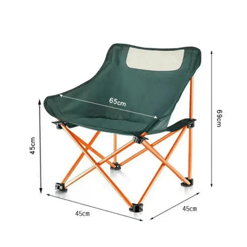 Customize green Moon Chair Folding Outdoor Chair Camping beach Chair for hiking camping