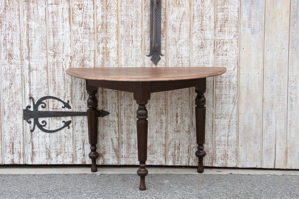 Early 19th Century Colonial Ceylon Demilune Table   Traditional   Console Tables   by De cor  Houzz