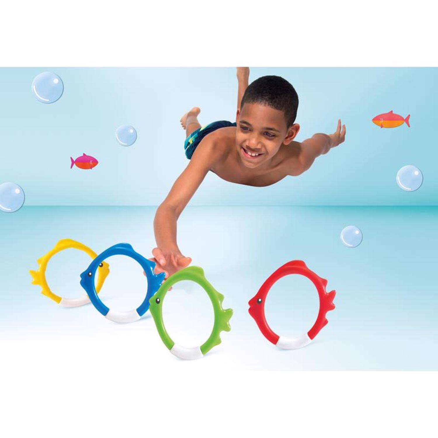 Intex Assorted Plastic Fish Ring Pool Diving Toy