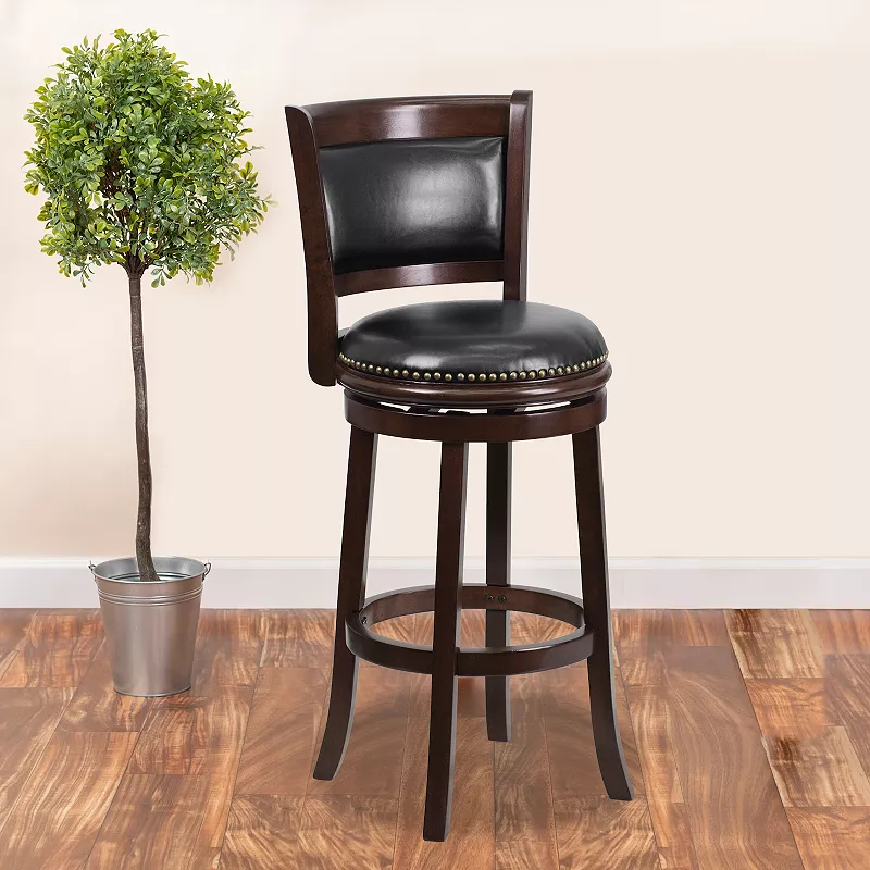 Flash Furniture Swivel Cappuccino Bar Stool