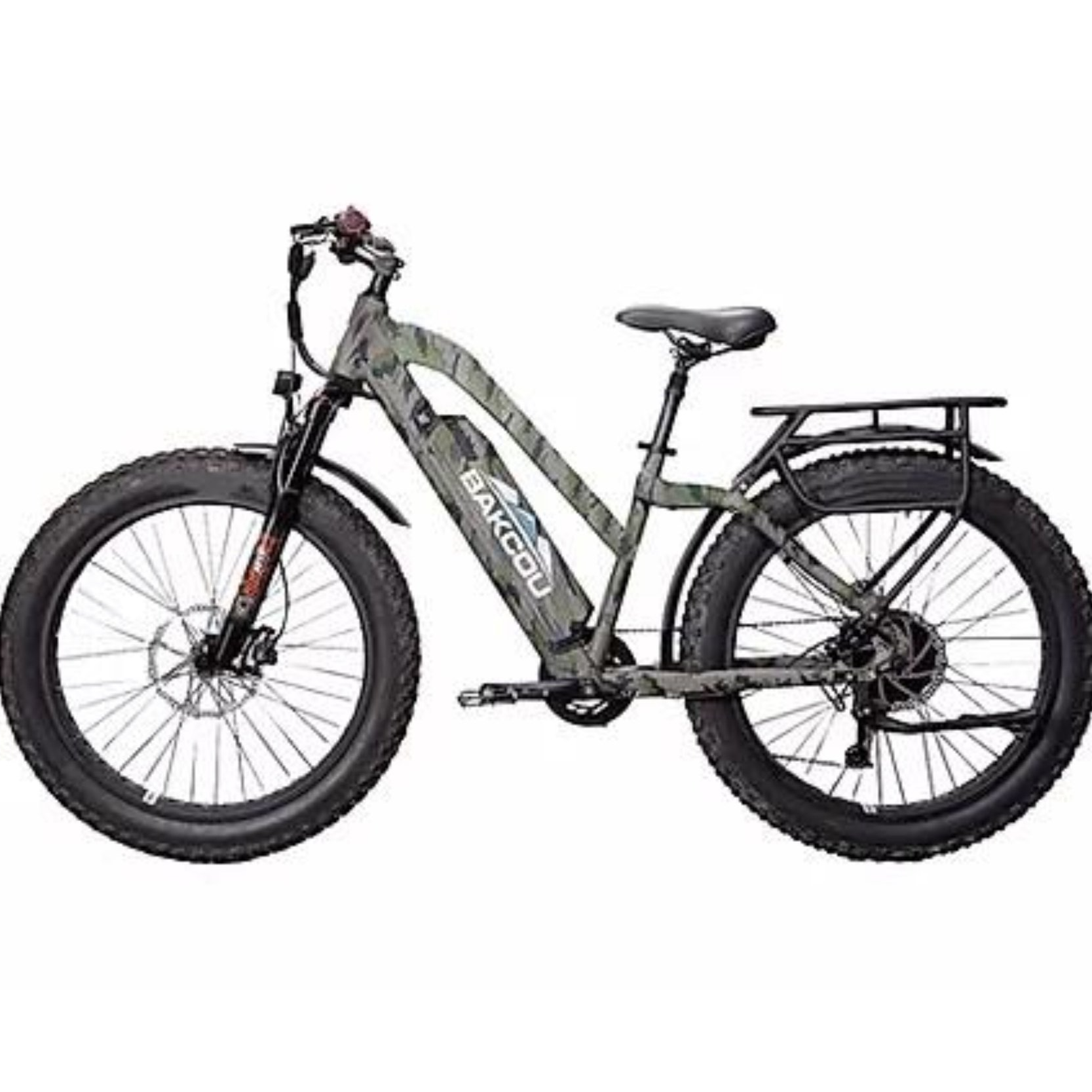 Bakcou Flatlander ST Frame Hunting Ebike Fat Tire Electric Mountain Bike 750w For Riders 5'6 and Shorter