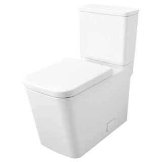 GROHE Eurocube 2-piece 1.28 GPF Single Flush Elongated Toilet with Left Hand Trip Lever in Alpine White Seat Included 39662000