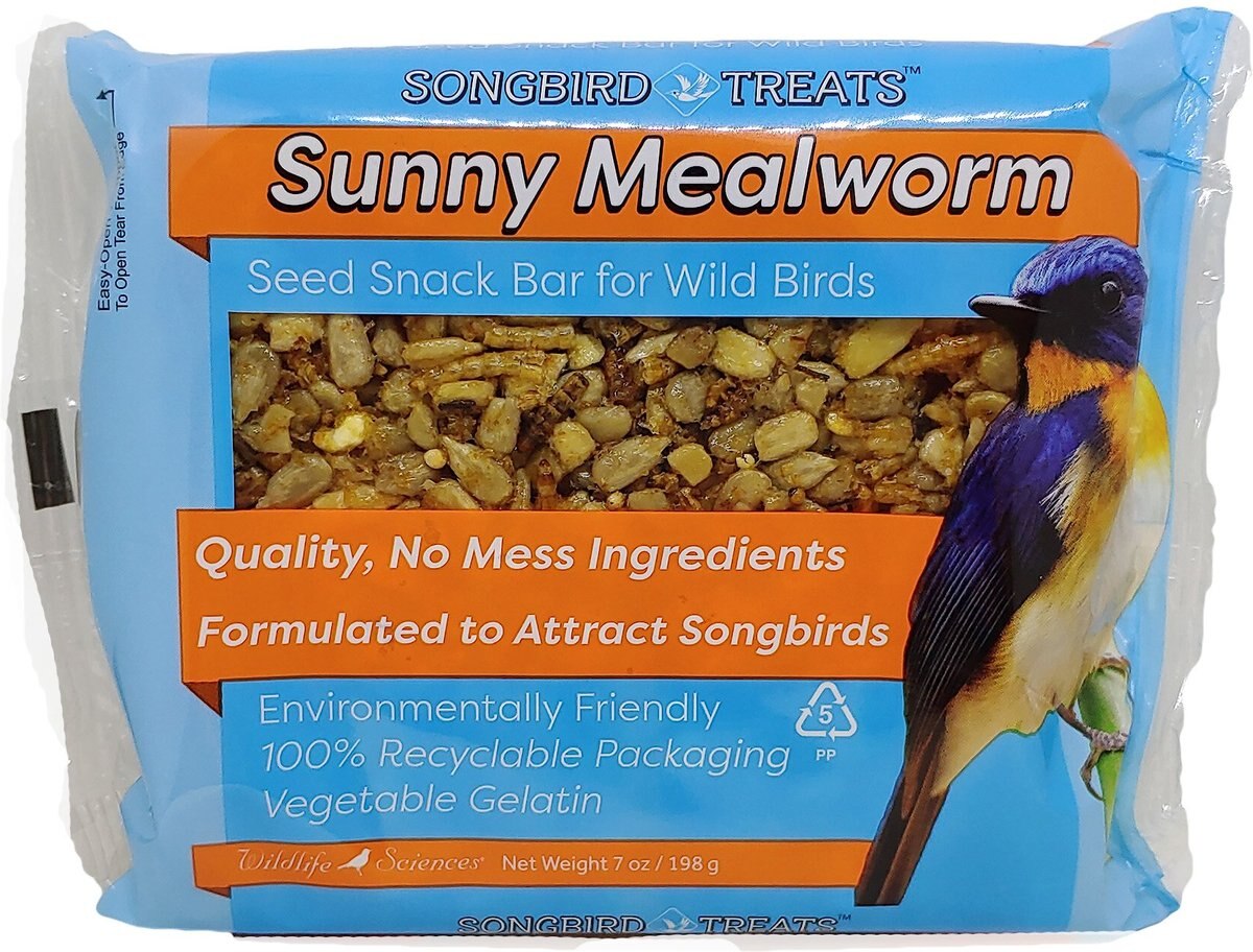 Songbird Treats Sunny Mealworm Seed Bar Bird Treats