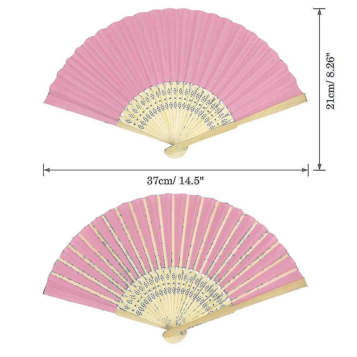 15 Pcs Hand Fan Foldable Paper Fan For Dancing， Part， Picnic， Wedding Party Gift， Guest Favour Weddi