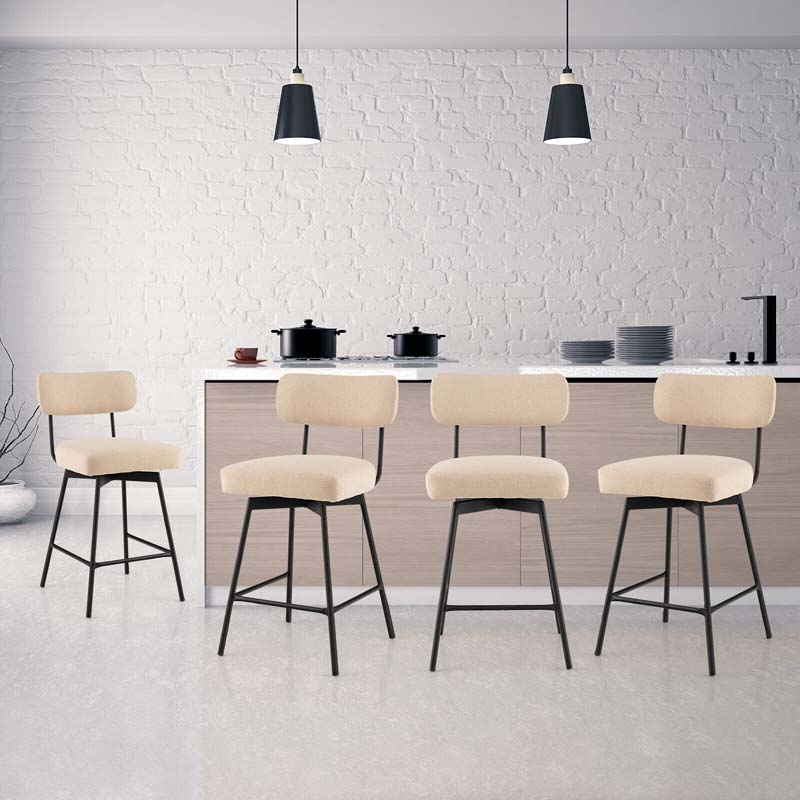 2 Pcs 360° Swivel Bar Stools 25