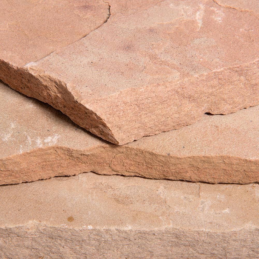 Southwest Boulder  Stone 16 in. x 12 in. x 2 in. 120 sq. ft. Arizona Classic Oak Natural Flagstone for Landscape Gardens and Pathways 02-0180