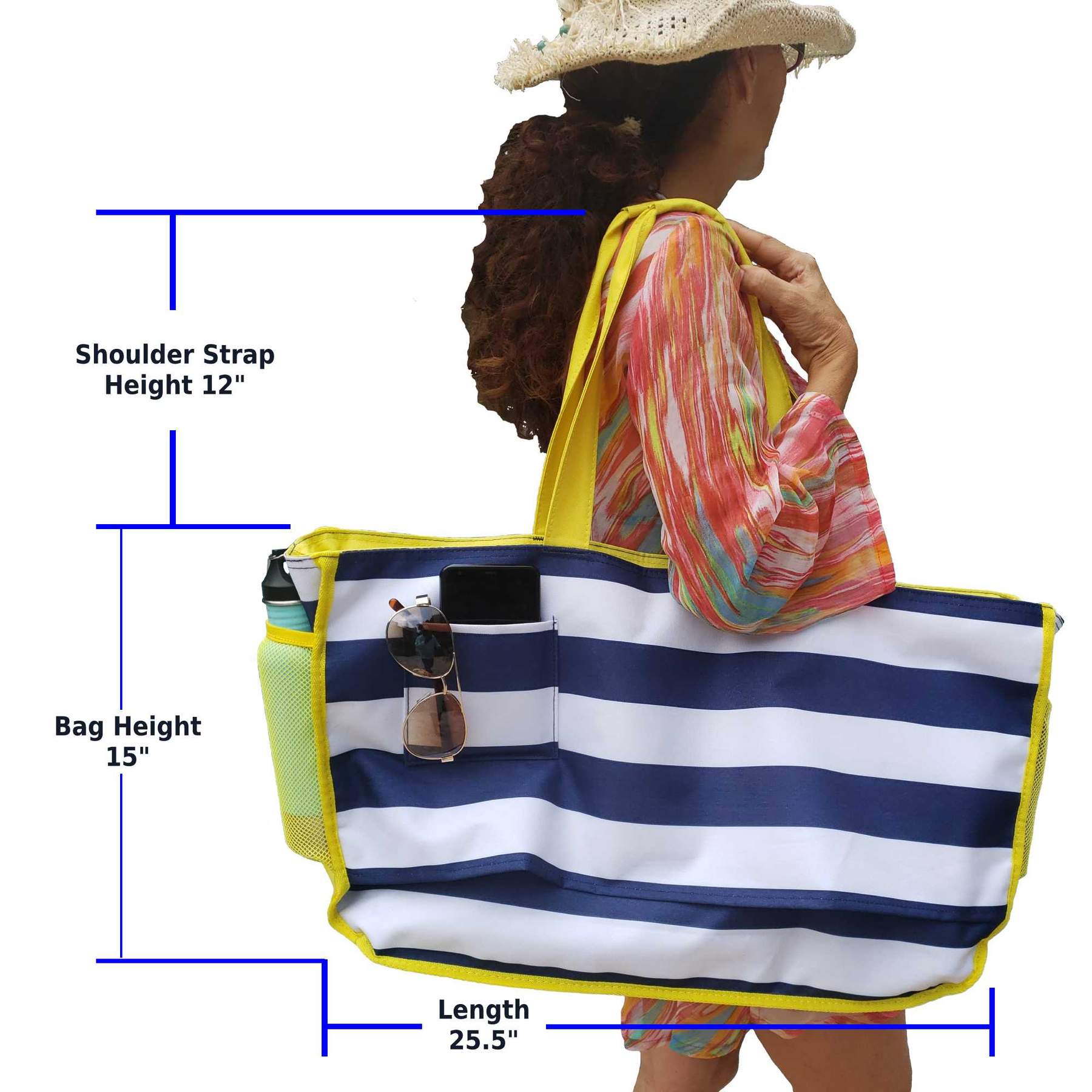 Nautical Beach Tote Bag this beach bag slides over the back of most outdoor chairs Oversize Water-Resistant beach bag Large Capacity Tote Bag Beach Gear Beach Essentials Bag Pool Bag for Women