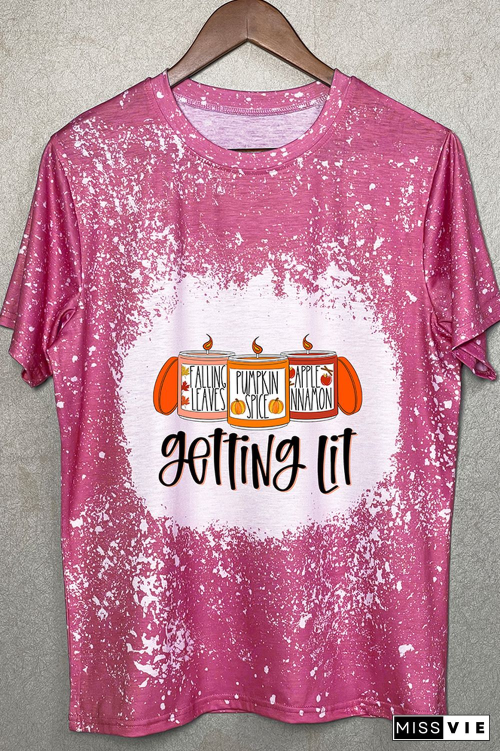 Getting Lit Candles Thanksgiving Graphic Tee Wholesale