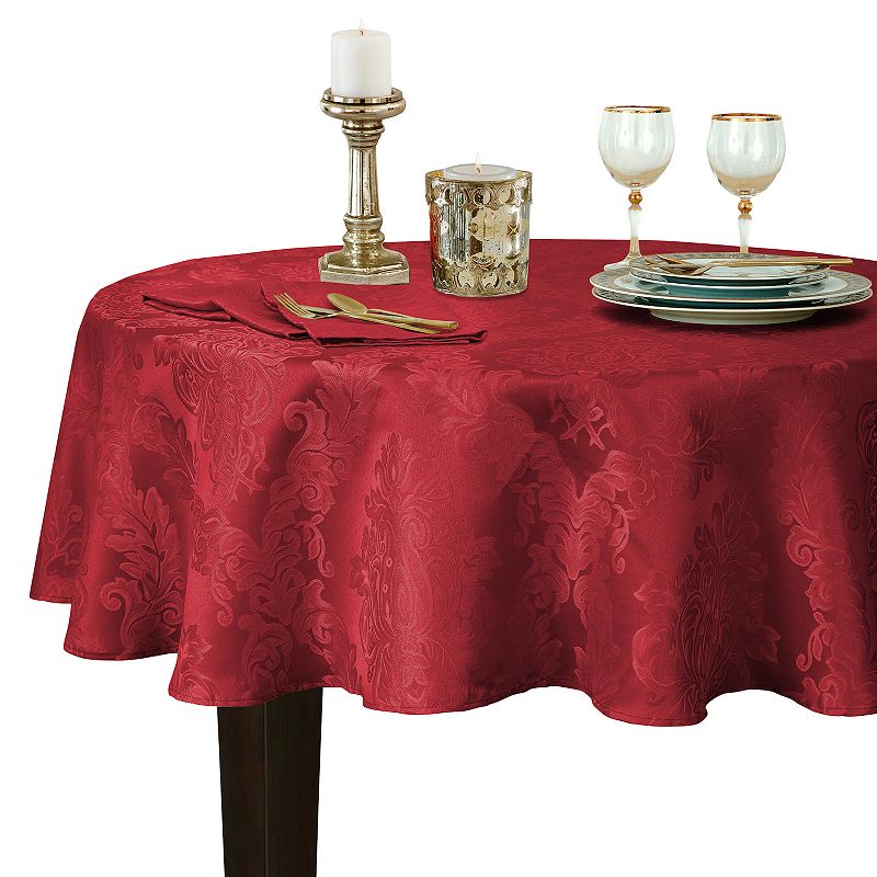 Elrene Home Fashions Barcelona Jacquard Damask Round Tablecloth