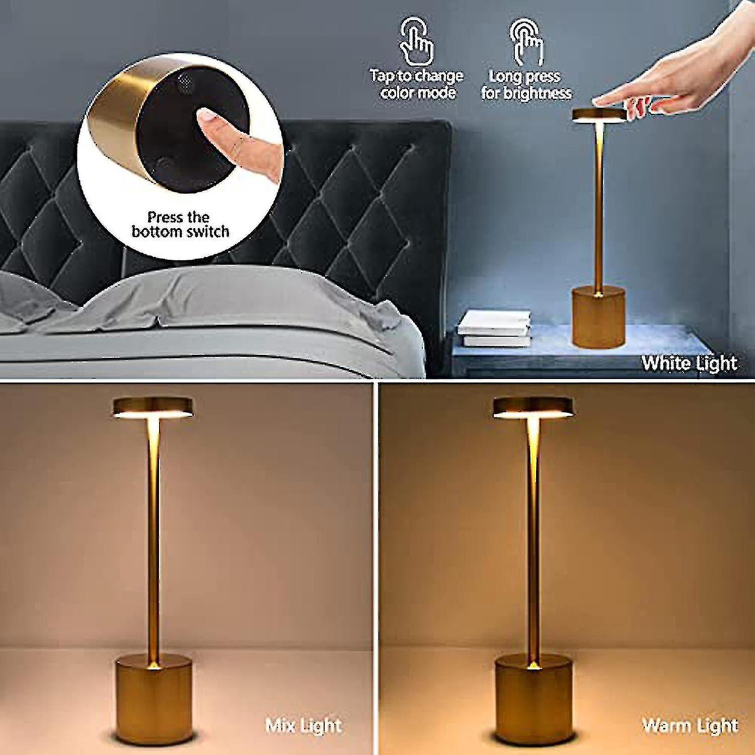 Rechargeable Table Lamp， Wireless Table Lamp， Bedside Lamp， Aluminium， Led Table Lamp， Suitable For