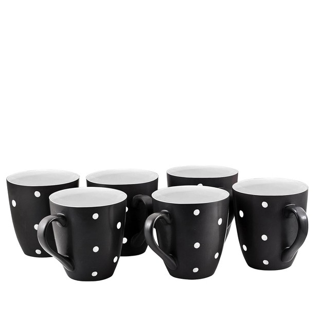 Bruntmor 16 Oz Coffee Mug Set Of 6 Black