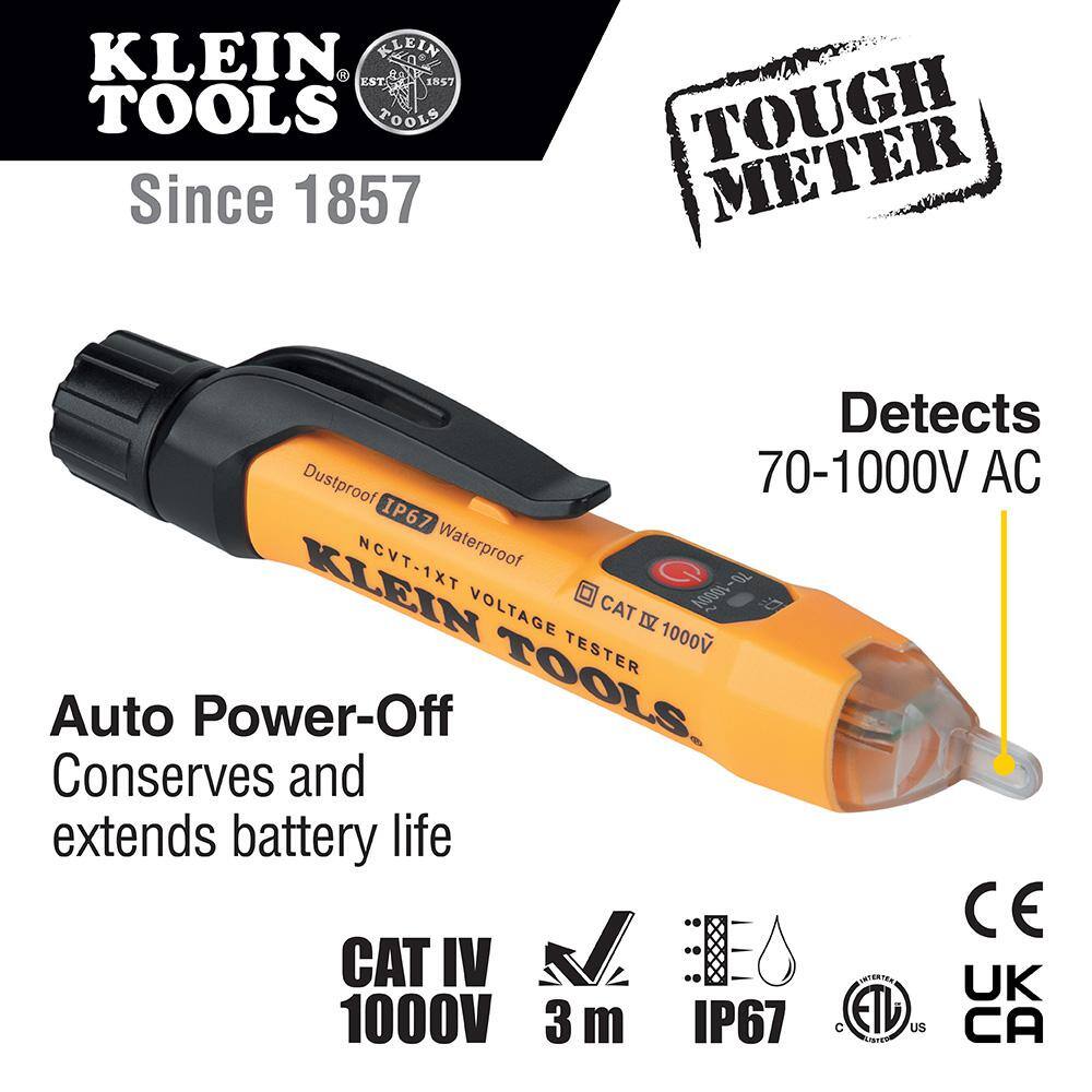 Klein Tools Non-Contact Voltage and GFCI Receptacle Premium Test Kit NCVT1XTKIT