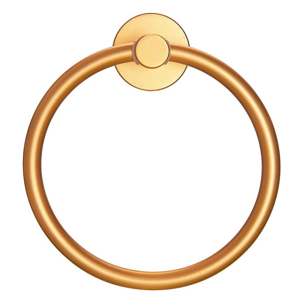 JimsMaison Wall Mounted Towel Ring in Brushed Gold JMDRBH04BG