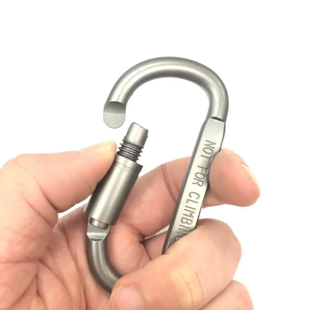 Outdoor Climbing 12Kn Carabiner Clip Key Chain  Customized Mini Aluminum oy Shape Tactical Survival Carabiner