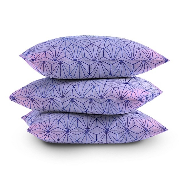 Hello Sayang Geo Winter Square Throw Pillow Purple Deny Designs