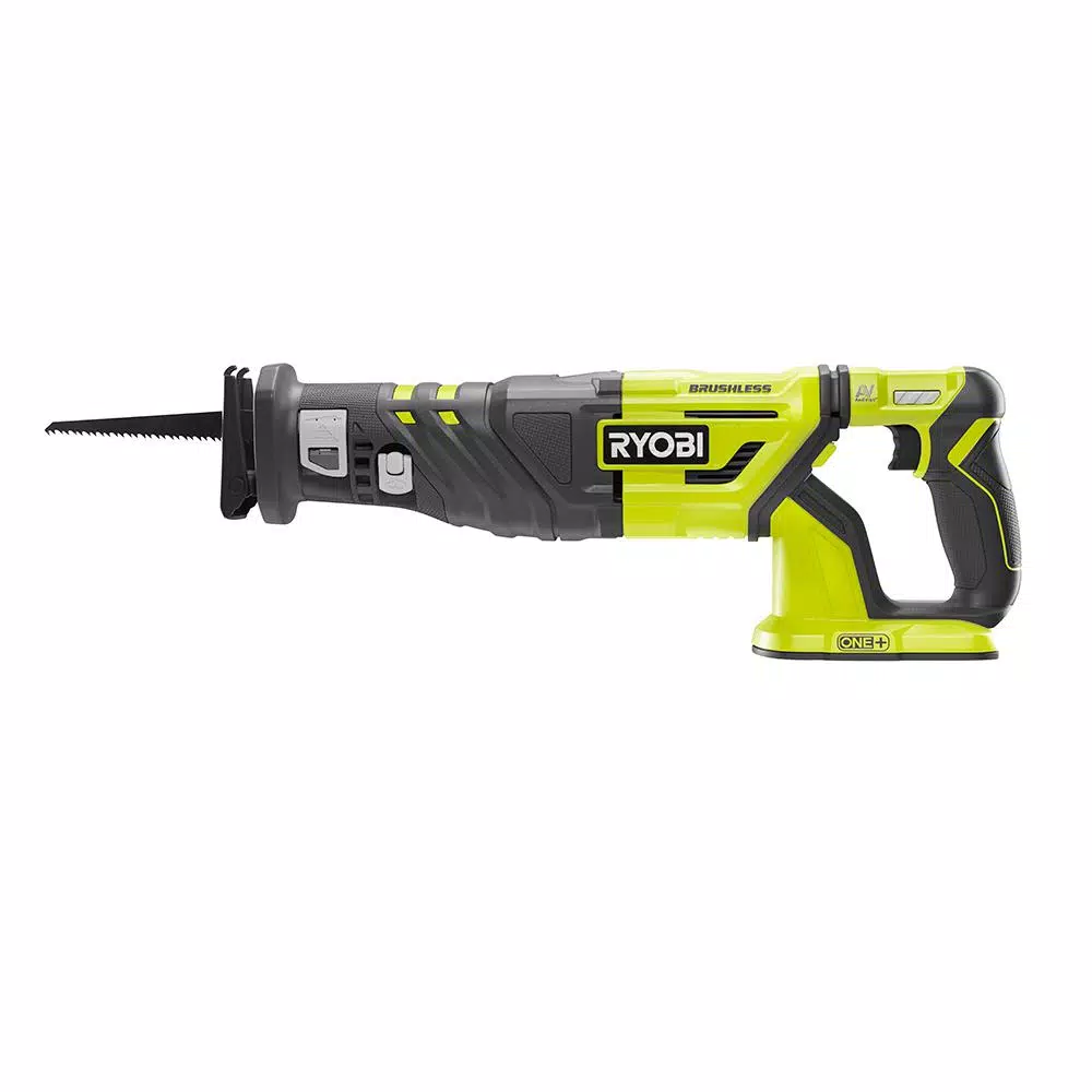 RYOBI 18-Volt ONE+ Cordless Brushless Reciprocating Saw (Tool Only) with Wood Cutting Blade and#8211; XDC Depot