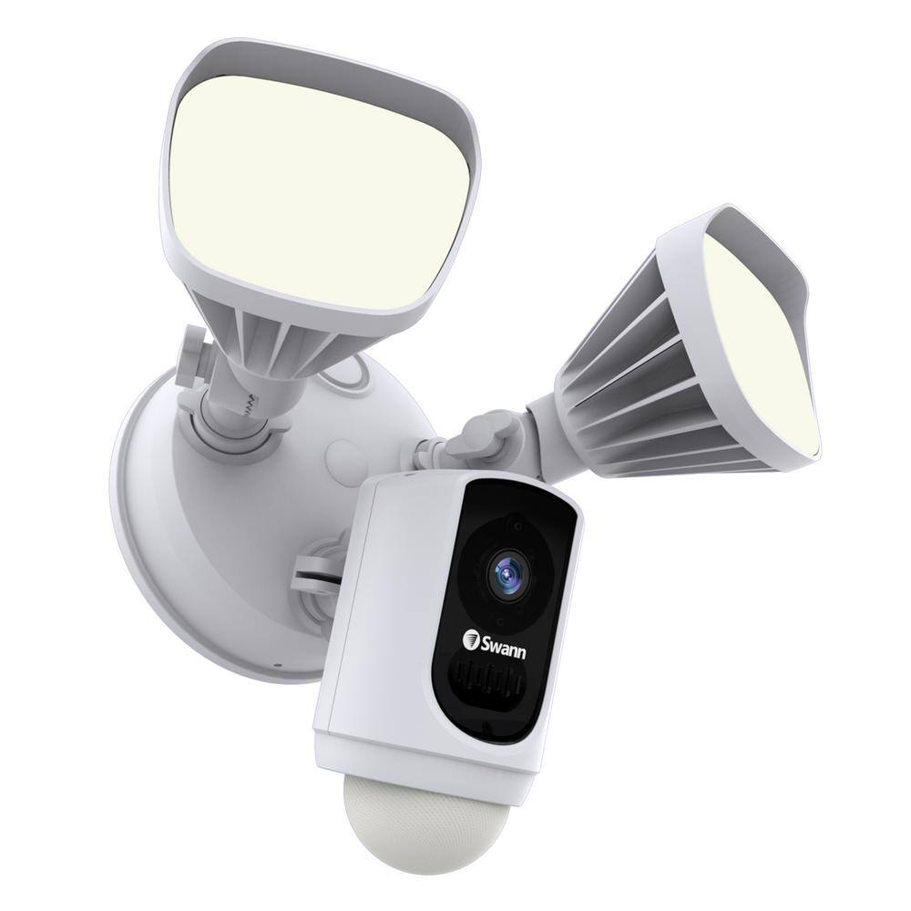 Swann Outdoor Wi-Fi Camera with Motion Activated Floodlight White SWWHD-FLOCAMW-US