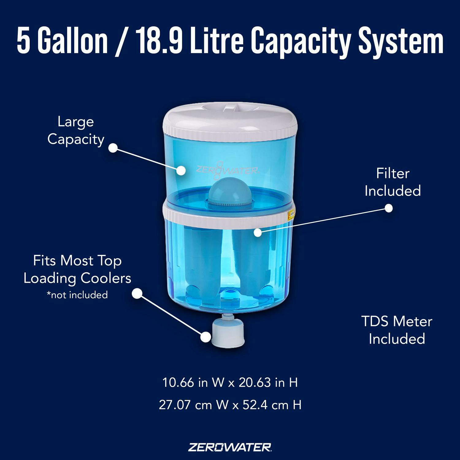 ZeroWaterA 5-Gallon Water Cooler Filter System (Water Cooler Not Included) ZJ-004  Blue