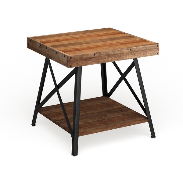 Carbon Loft Oliver Modern Rustic Wood End Table