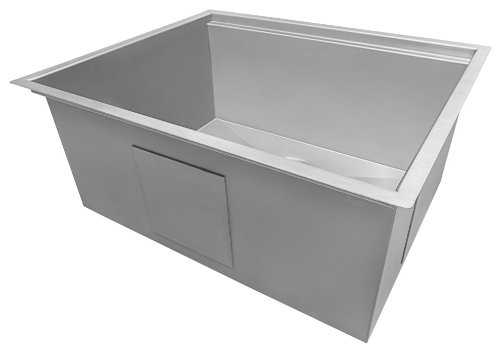 Ruvati RVH8316 13 quotWorkstation Bar Prep Sink Undermount Stainless  Single Bowl   Bar Sinks   by Blue Bath  Houzz