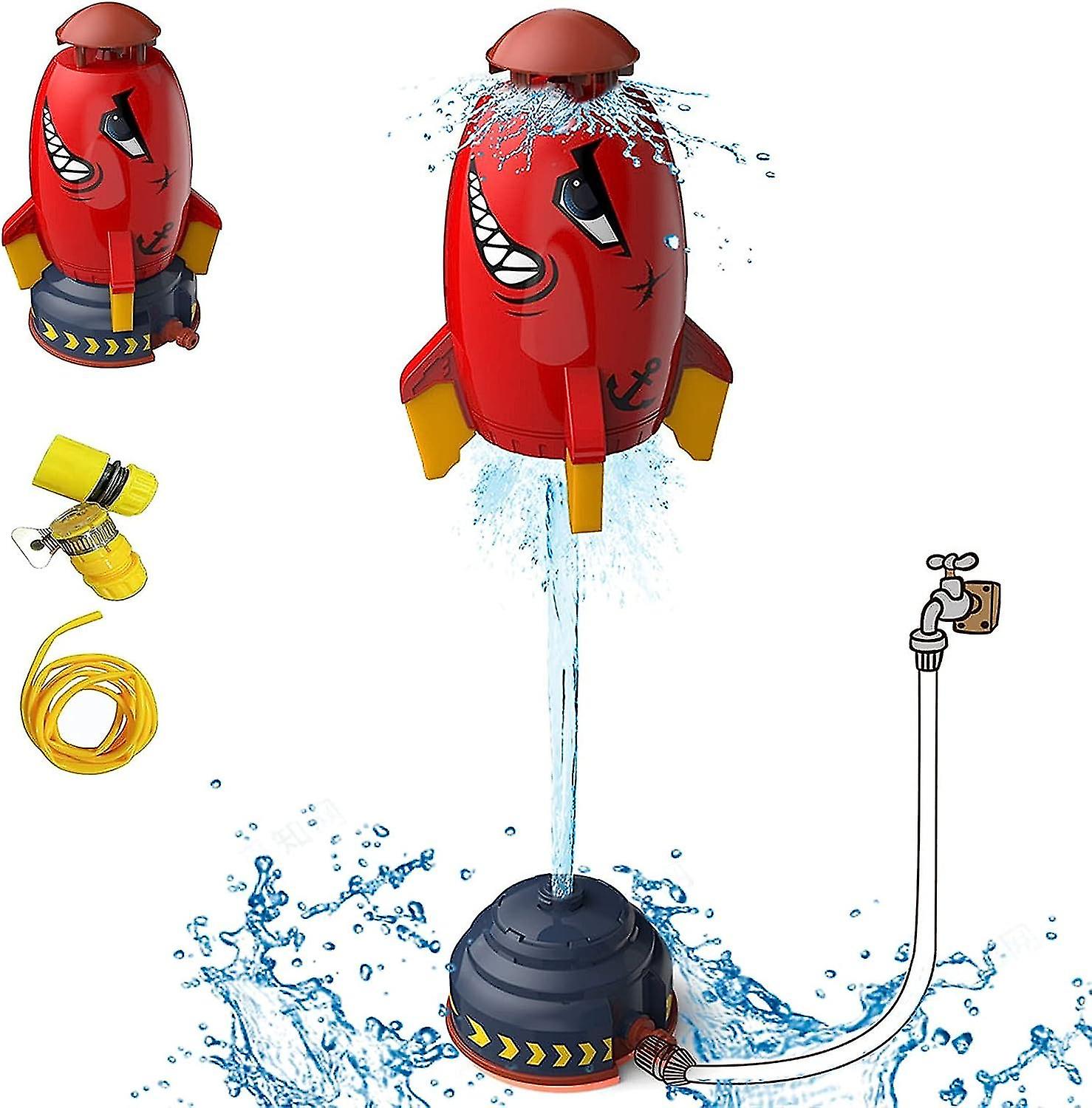 Rocket Water Sprinkler Children's Outdoor Sprinkler Toy  For Children With 3m Water Hose