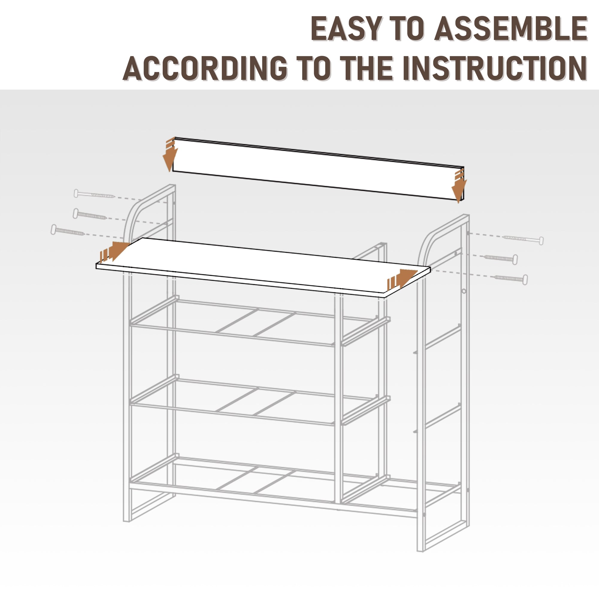 Cloud Fly 7 Drawers Dresser Storage Vertical Tower in Gray & Orange