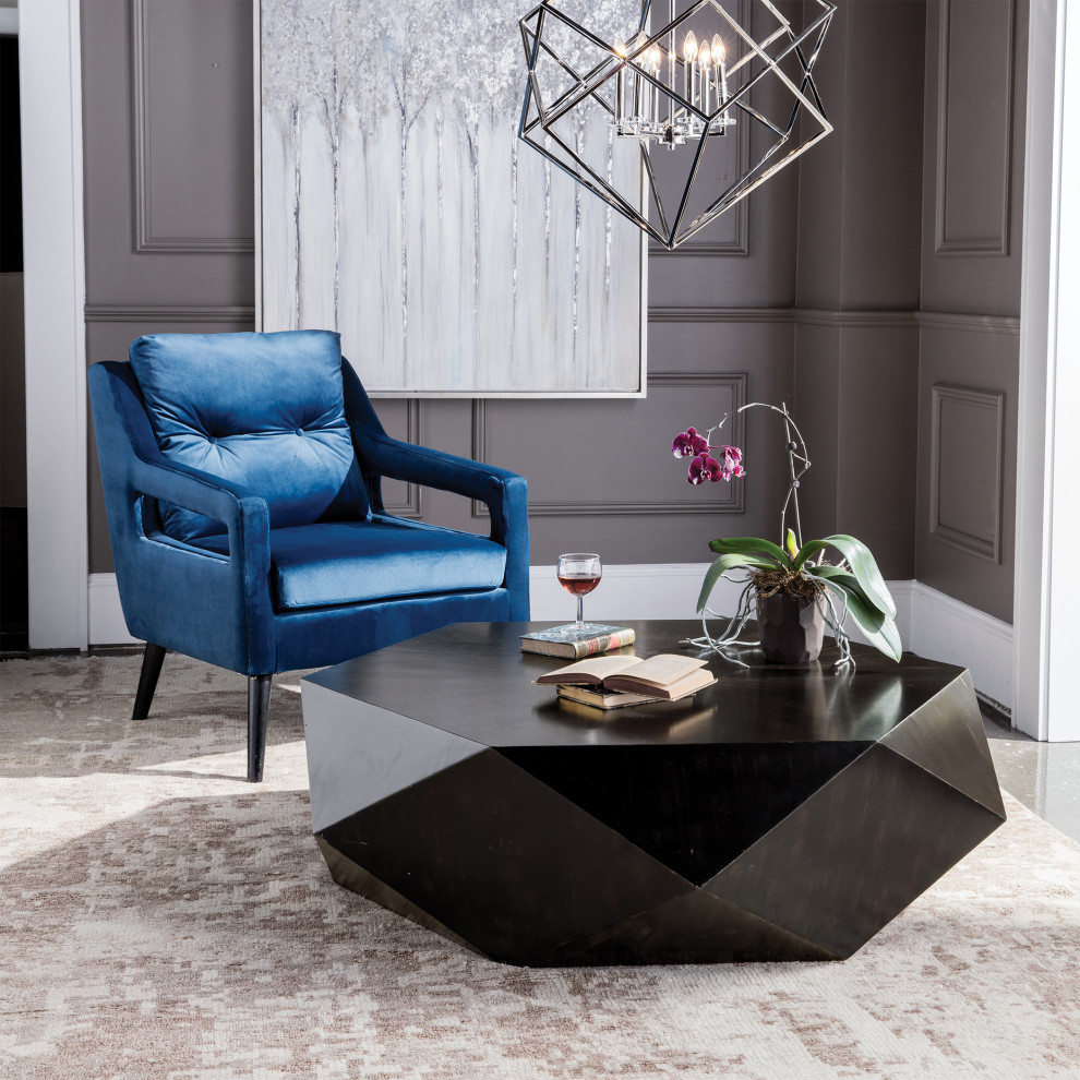 Uttermost Volker Worn Black Coffee Table   Rustic   Coffee Tables   by Lighting and Locks  Houzz