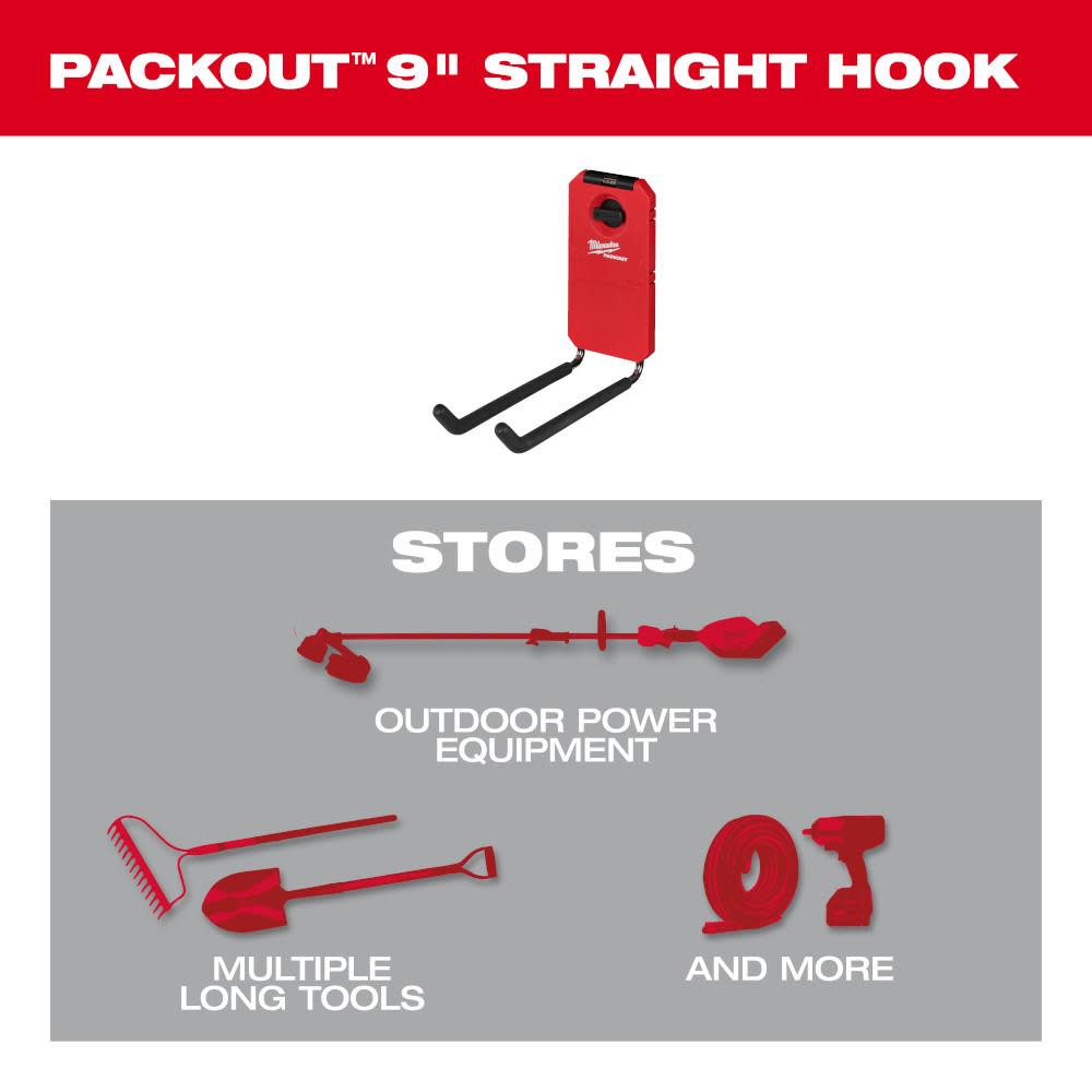 Milwaukee PACKOUT 9” Straight Hook