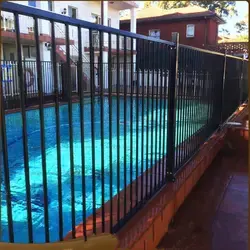 Popular Design Hot Sale Metal Aluminum Flat Top  Fence Panel For Garden Pool Fence