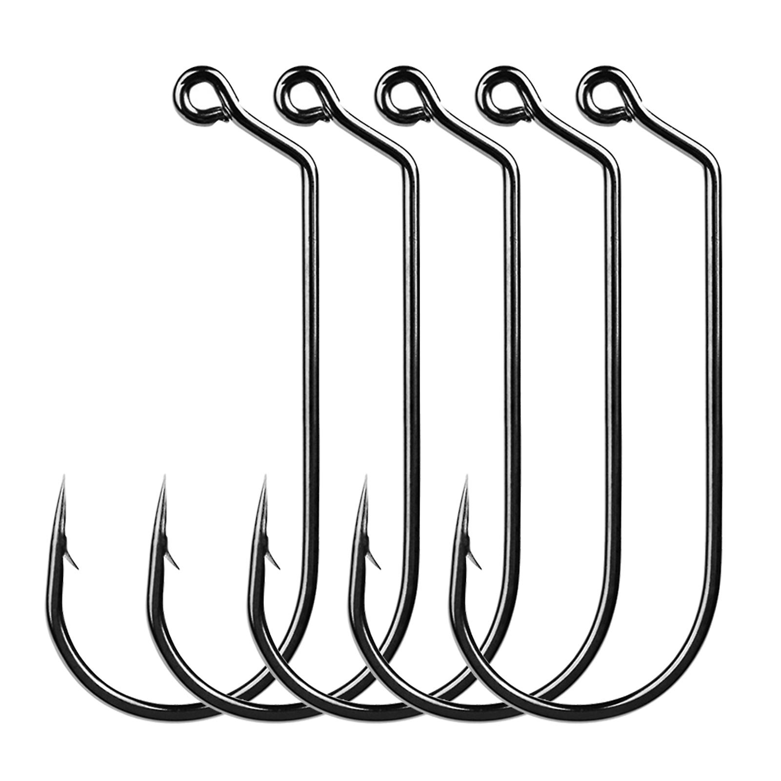 100pcs Fishing Hooks High Carbon Steel Barbed Hooks Extra Strong Hooks