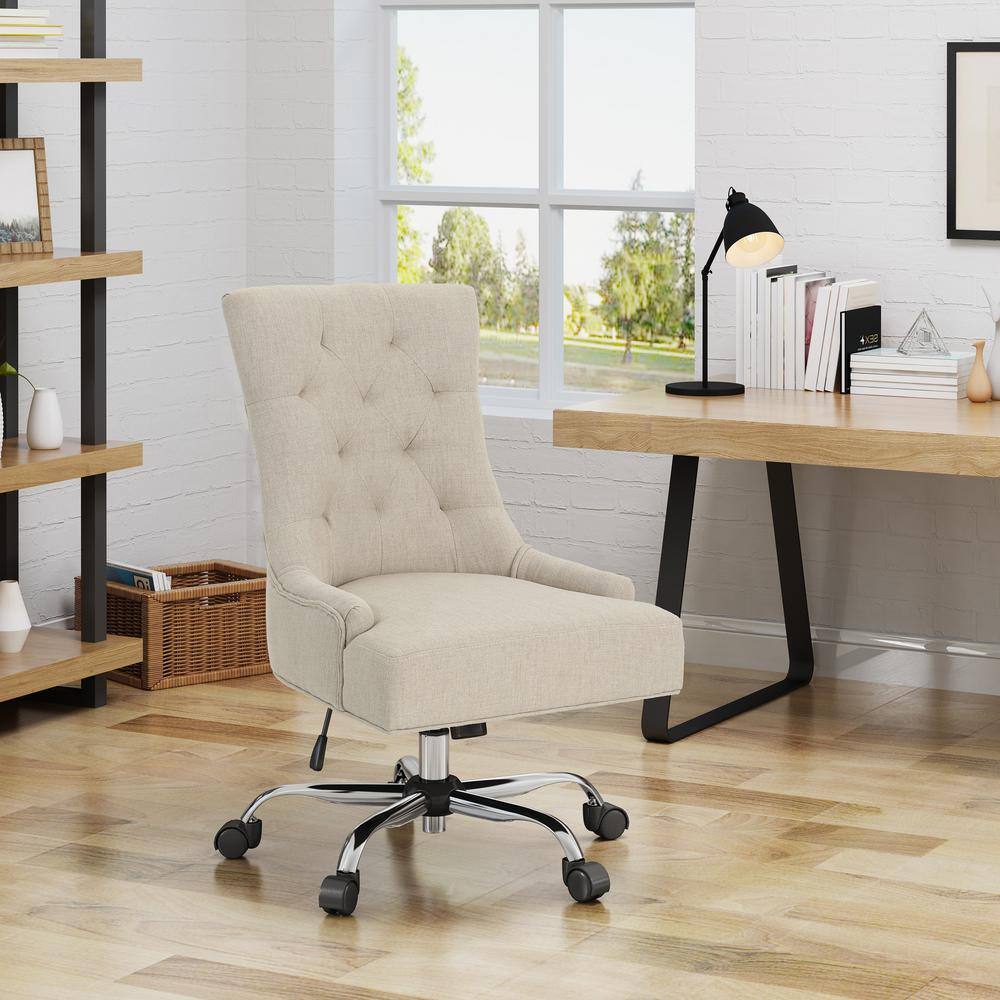 Noble House Americo Tufted Back Wheat Home Office Desk Chair 40966