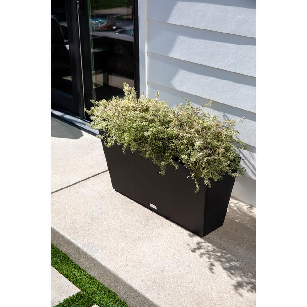 Veradek Midori 39 in. Black Trough Plastic Planter MLO39B