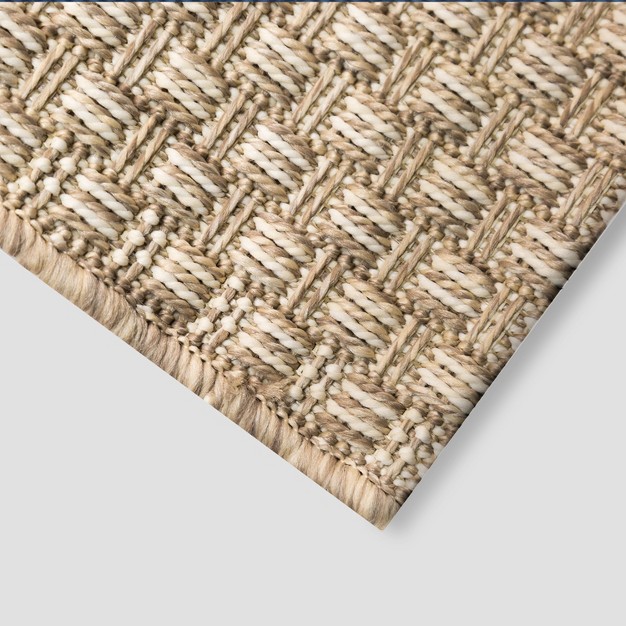 2 x27 7 quot x8 x27 Basketweave Outdoor Runner Oatmeal