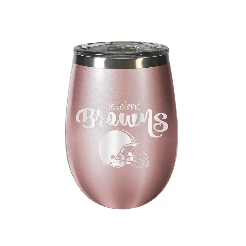 Cleveland Browns 12 oz Rose Gold Finish Vacuum Insulated NFL Wine Tumbler