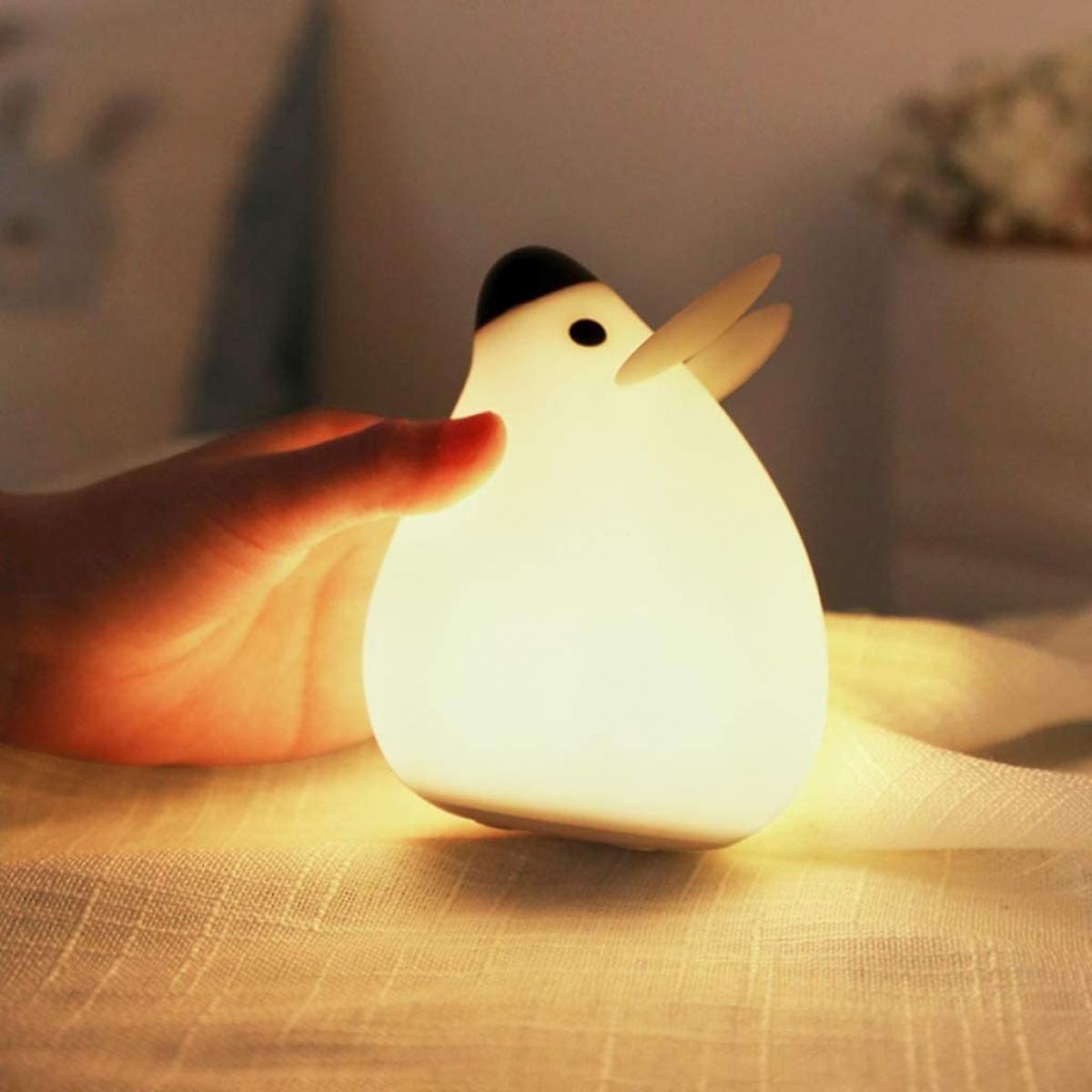 Night Light Induction Silicone Small Bedroom Bedside Newborn Baby Baby Eye Protection Rechargeable Sleep Light