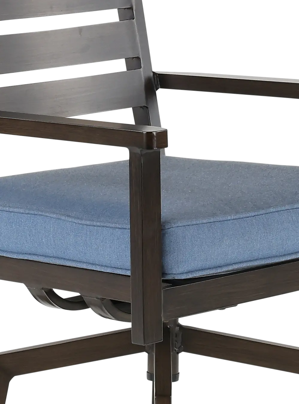 Adeline Denim Blue Swivel Outdoor Bar Stool