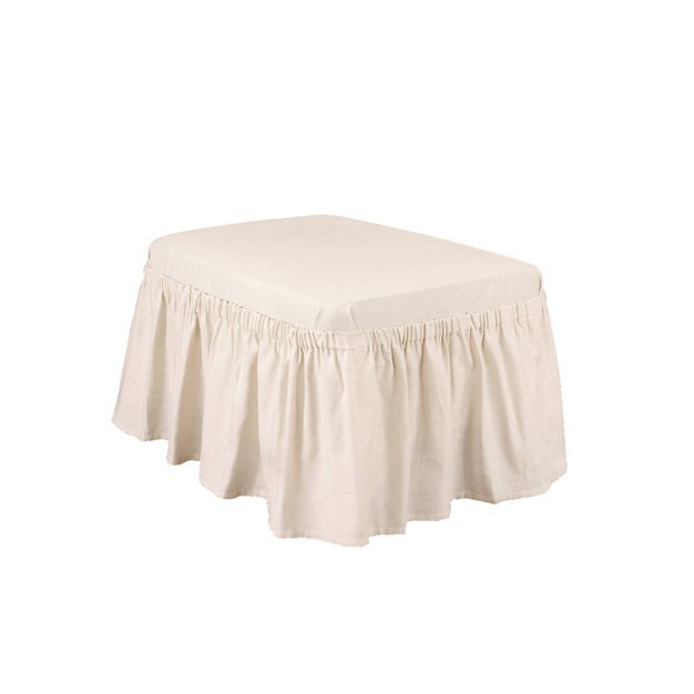 Duck Ottoman Slipcover Natural Sure Fit