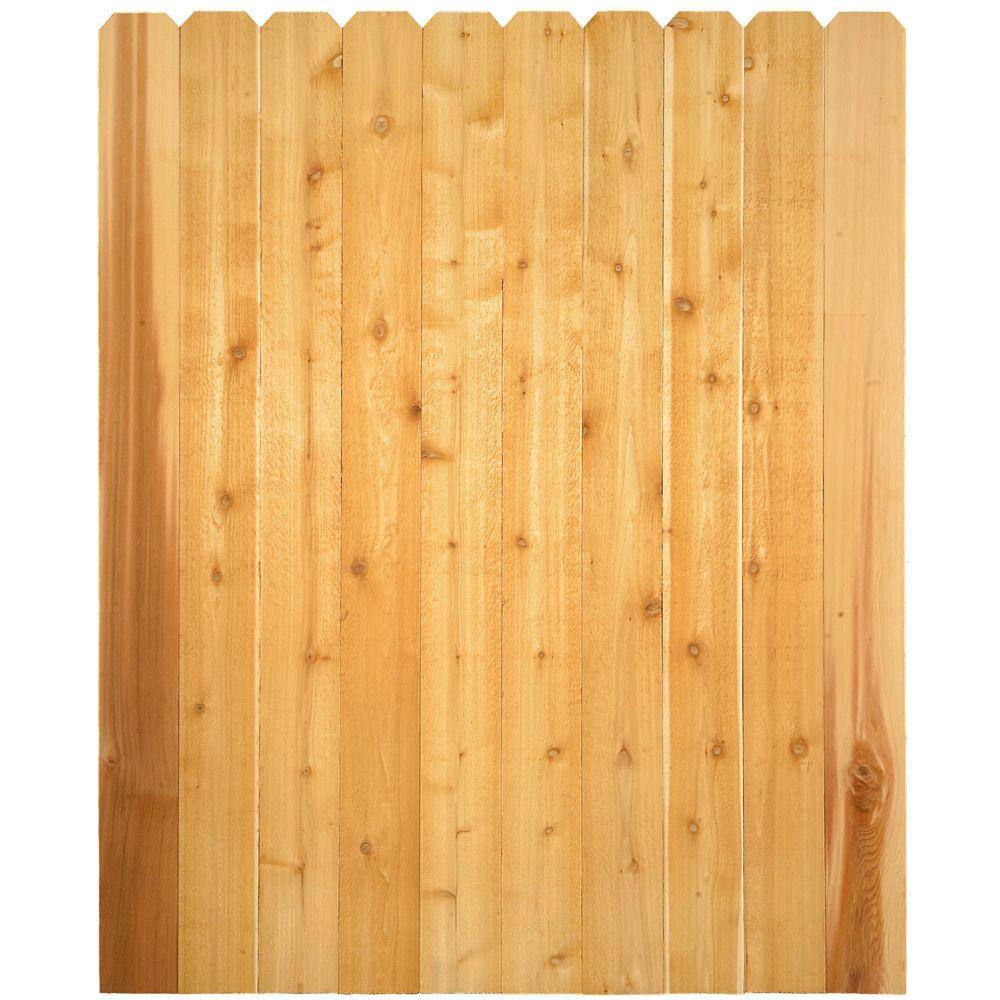 Alta Forest Products 58 in. x 5-12 in. x 6 ft. Western Red Cedar Dog-Ear Fence Picket 63023