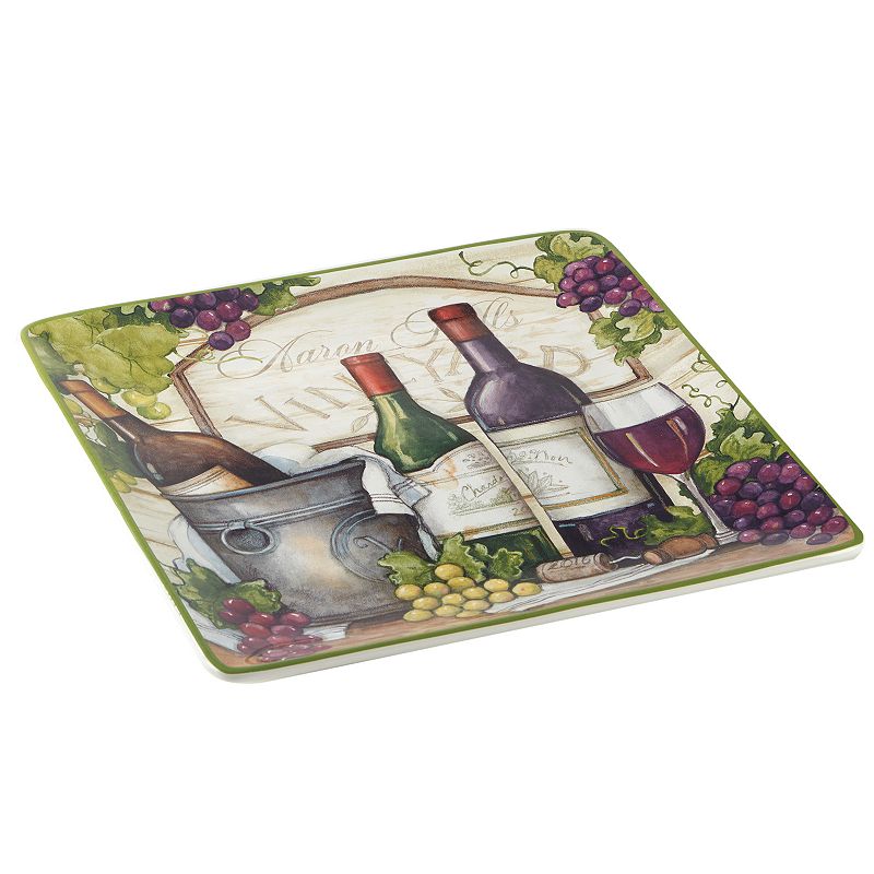 Certified International Meadow Brook Vineyard Square Platter