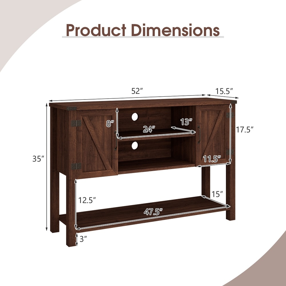 Gymax Buffet Sideboard Storage Cupboard Console Table w/ Open Shelf     See Details