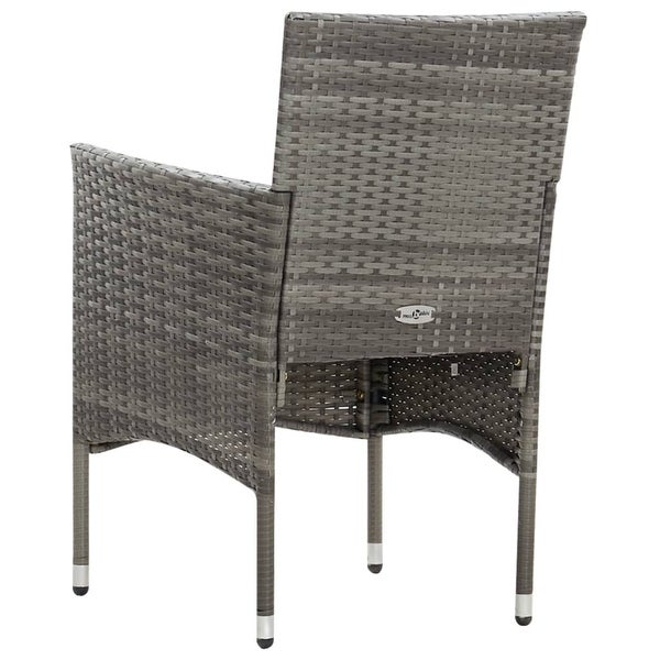 4 Piece Patio Lounge Set With Cushions Poly Rattan Gray - Overstock - 36363663