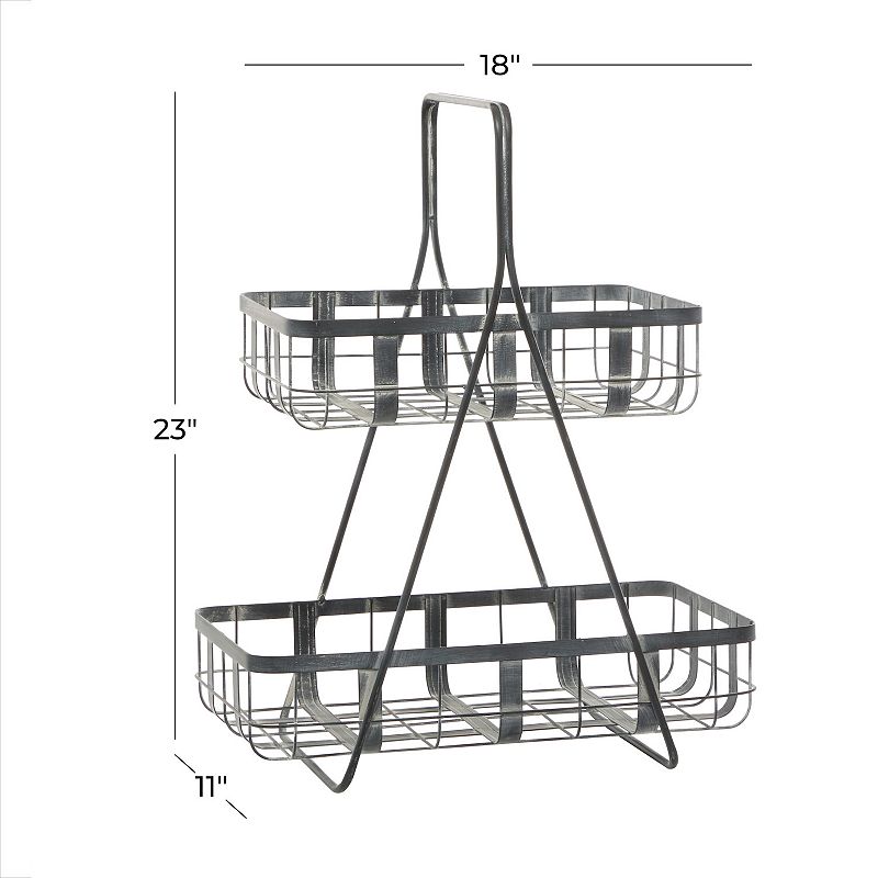 Stella and Eve Metal Storage Basket Floor Decor