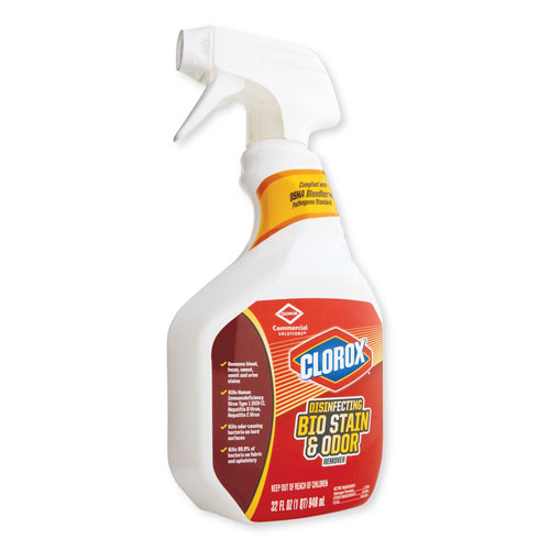 Clorox Disinfecting Bio Stain and Odor Remover | Fragranced， 32 oz Spray Bottle， 9